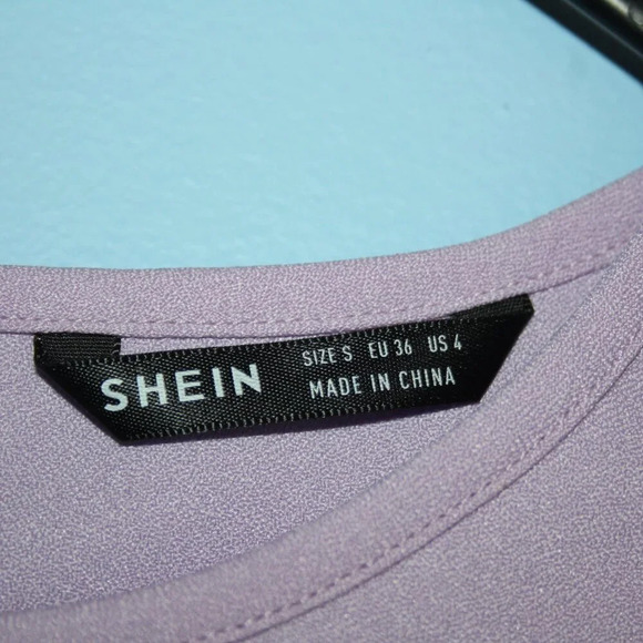 SHEIN Scalloped Sleeve Lilac Tank Top Women's Small Modest - Picture 3 of 14